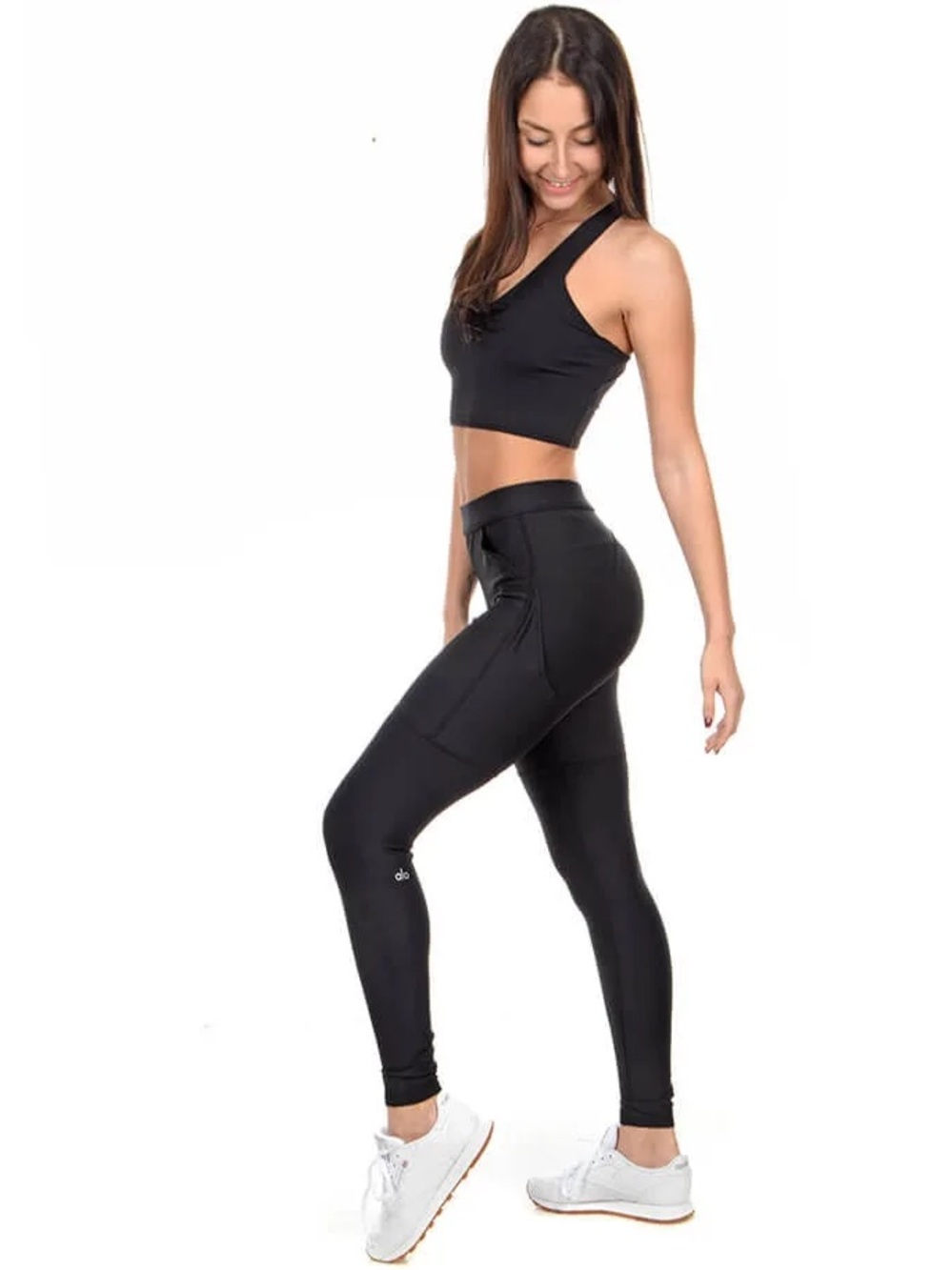Alo Yoga High Waist 4 Pocket Utility Legging Black Sz Medium - Picture 2 of 8